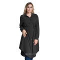 Mode Femmes Moyen modèles S-6XL maxi bloc de couleur Porter Arabe Filles Plus taille longue Islamique Vêtements chemise blouse robe